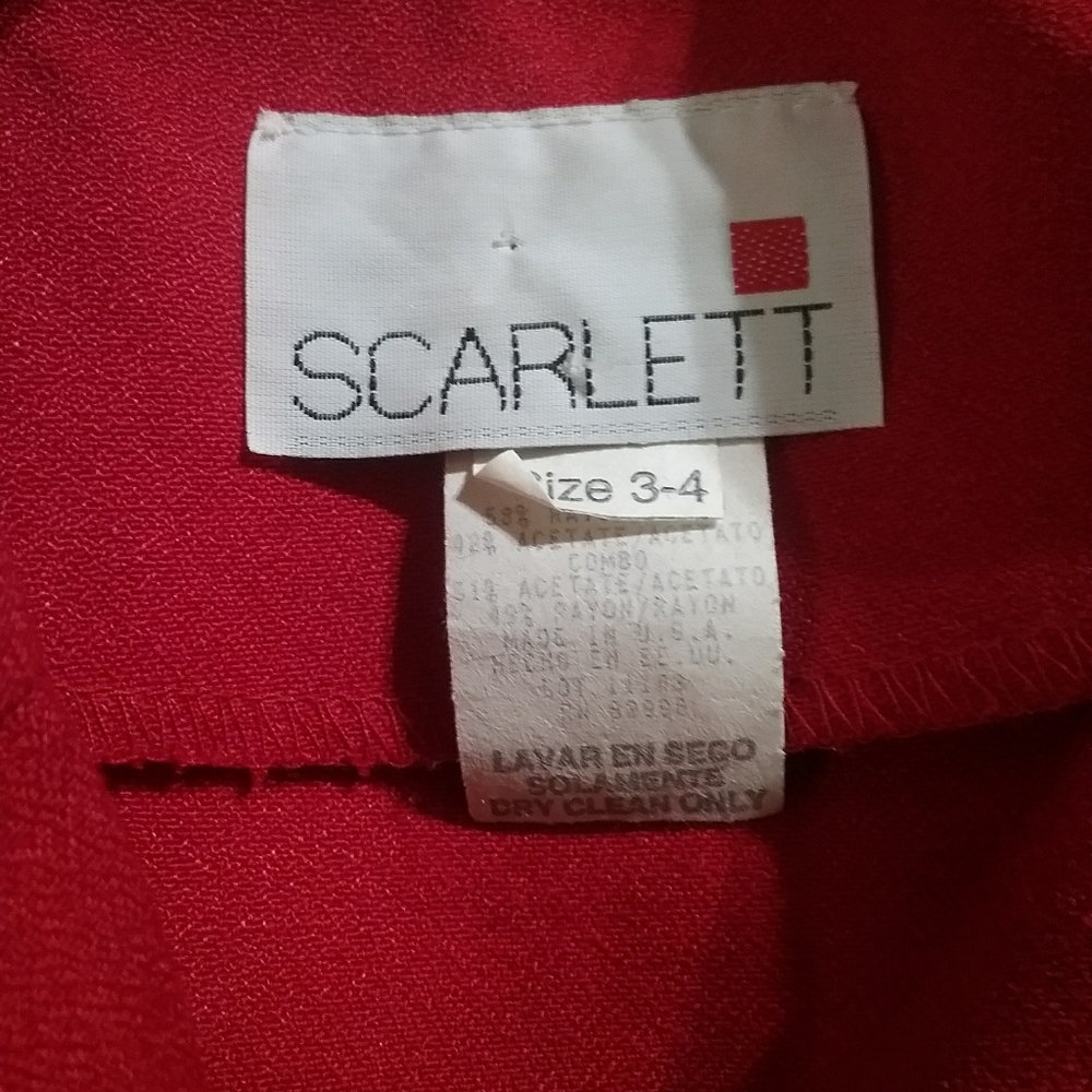Vintage 1980's "Scarlett" Two Piece Dress Set - Picture 8 of 10